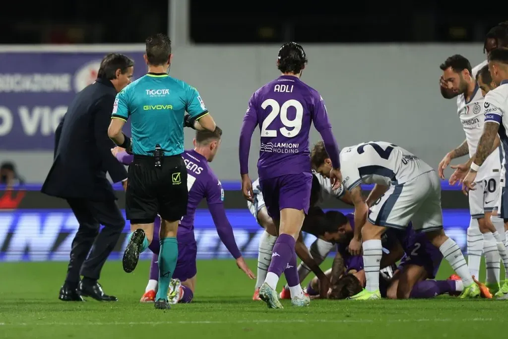 Preocupación total entre jugadores de Fiorentina e Inter (Getty Images)