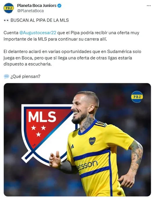 Augusto César informa que Benedetto podría salir de Boca. (vía Planeta Boca)