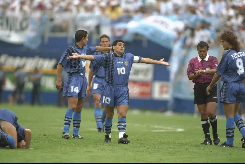 Diego Armando Maradona ante Grecia en el Mundial 94. (Foto: Getty).