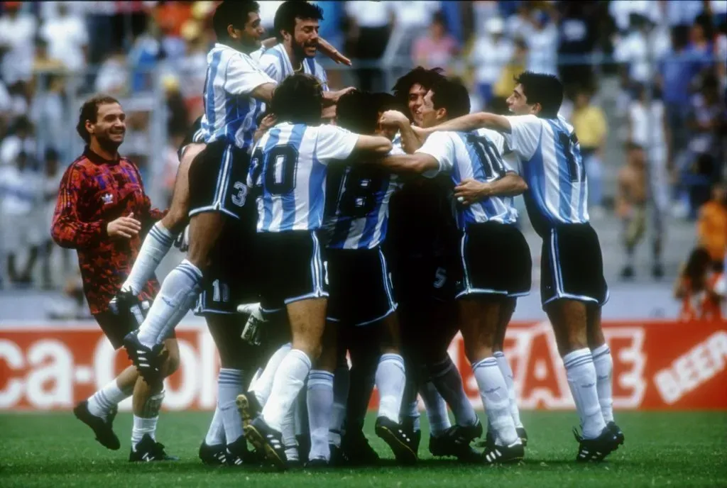 La Selección Argentina festejó la Copa América de 1993 con muchos jugadores de River (Foto: Getty)