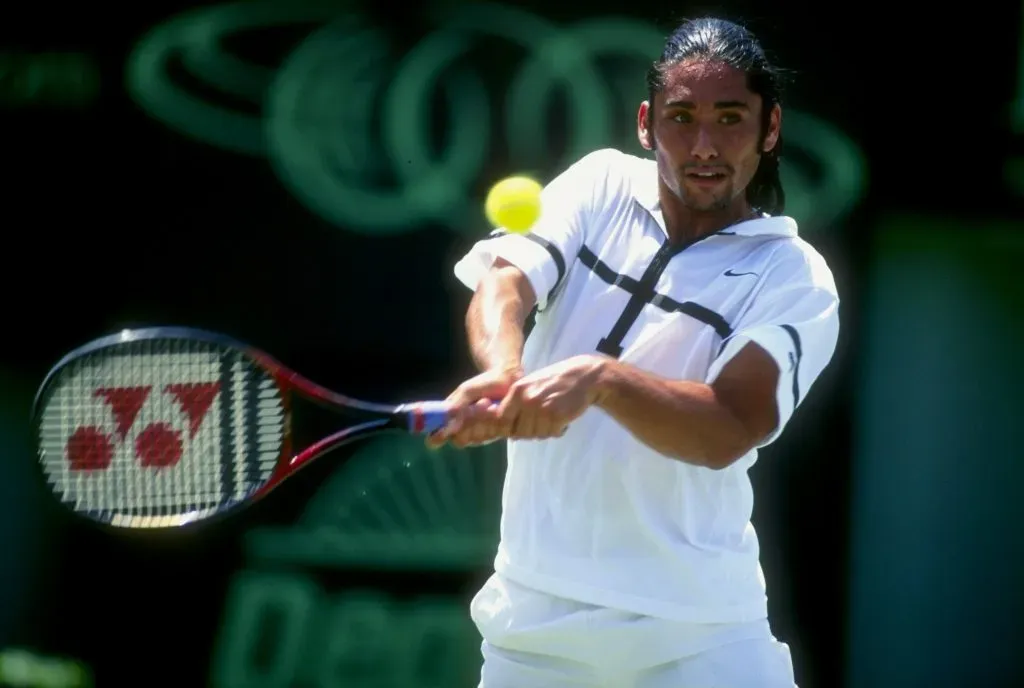 Ríos jugando el torneo de Miami en 1998, el día que llegó a ser número 1 del mundo