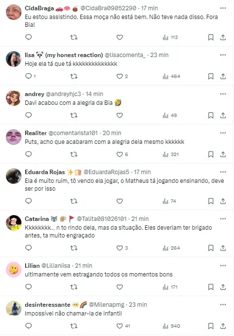 Internautas comentam atitude de Beatriz - Foto: Globo