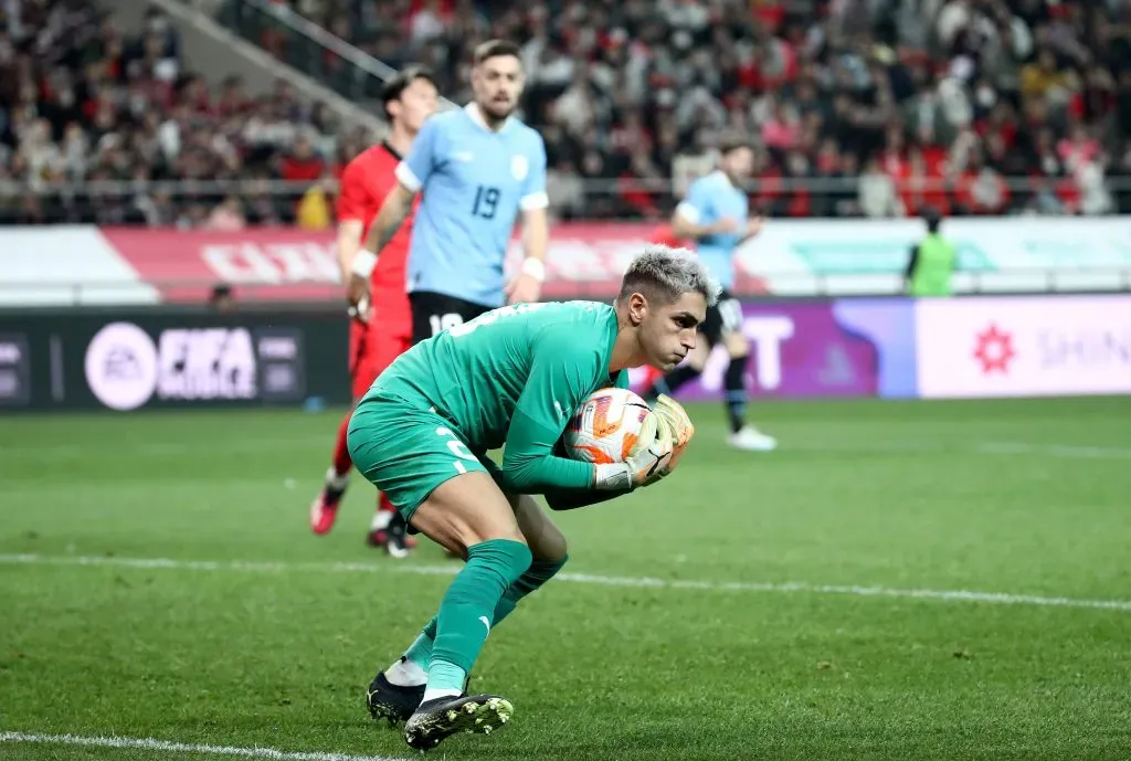 Mele, presente en la Selección de Uruguay (Getty Images).