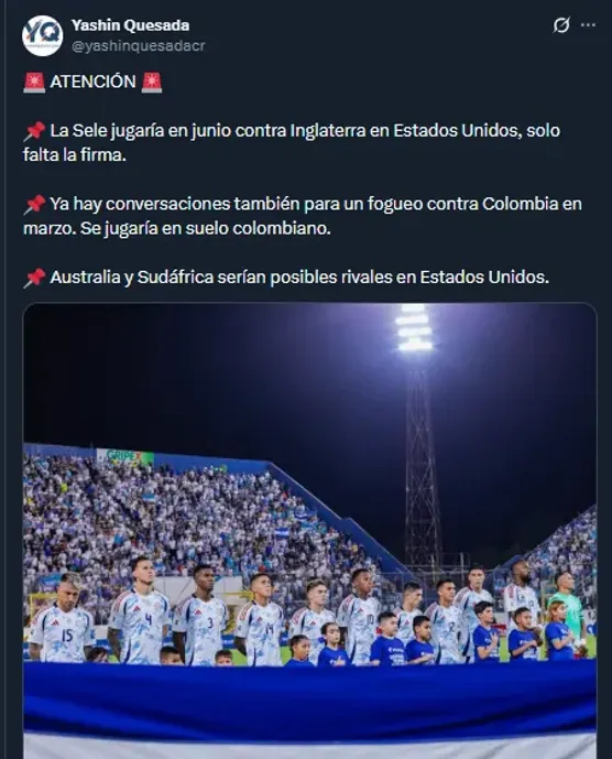 Periodista Yashin Quesada en su cuenta oficial de X