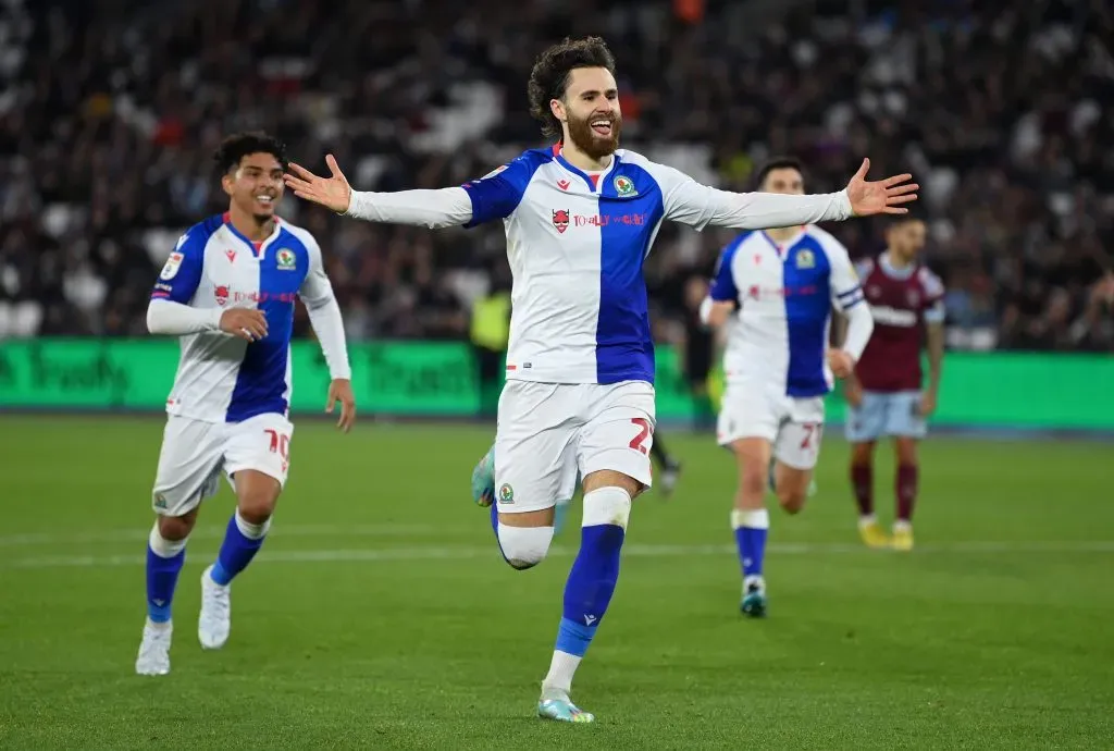 Ben Brereton Díaz mostró su mejor versión hasta ahora en el Blackburn Rovers, lo que lo llevó a ser parte de la selección chilena. Foto: Getty Images.