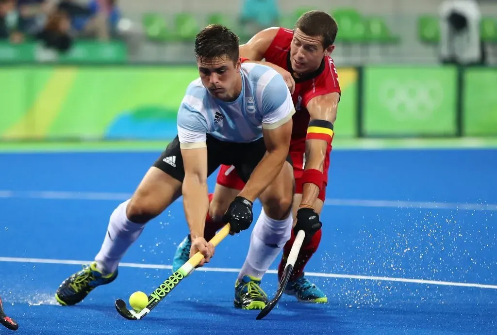 Gonzalo Peillat en acción durante la gran final del hockey césped en Río 2016. (Clive Brunskill/Getty Images).