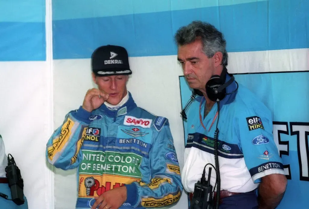 Flavio Briatore llevó a Schumacher a Benetton en 1991, rompiendo su contrato con Jordan. IMAGO