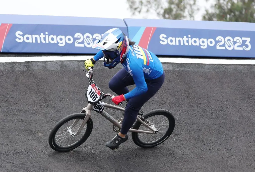 Mariana Pajón durante los Juegos Panamericanos 2023.  (Photo by Al Bello/Getty Images)
