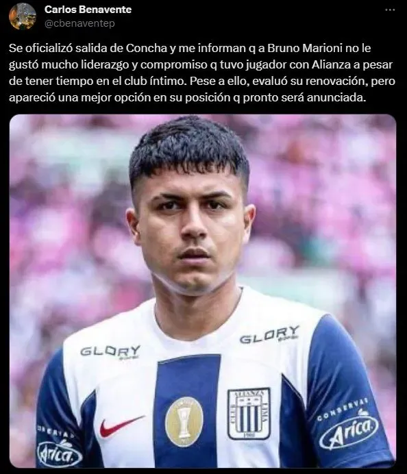Jairo Concha fue esperado hasta último momento en Alianza Lima. (Foto: Twitter).