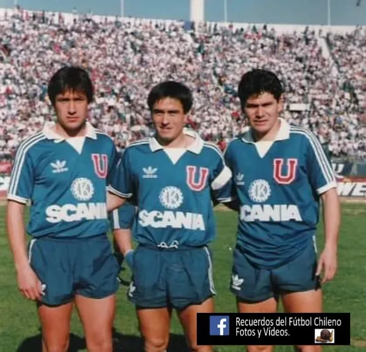 Cristián Olguín a la derecha / Foto: Recuerdos del fútbol chileno