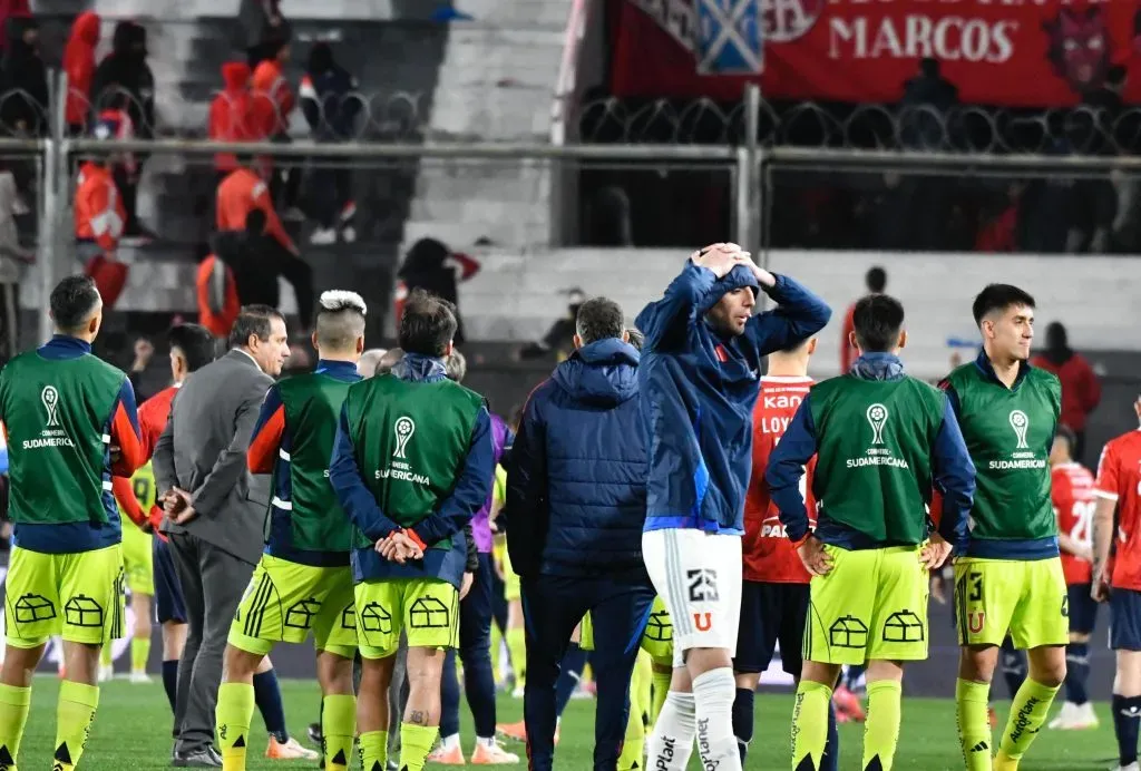 Jugadores durante el partido de Independiente vs. U de Chile por Copa Sudamericana (Photosport).