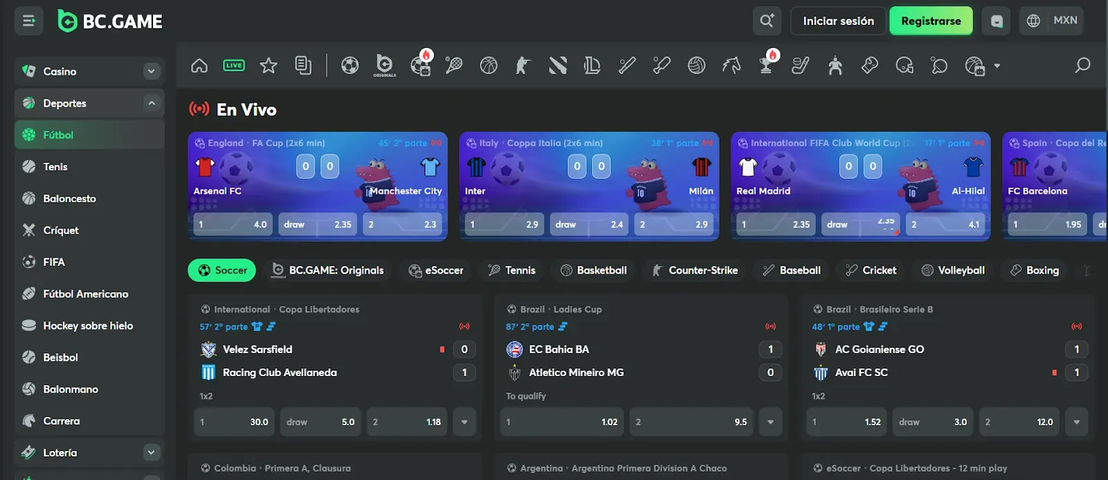 Plataforma de apuestas BC.Game 