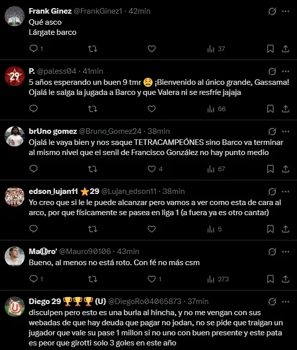 Hinchas molestos con la llegada de Sekou Gassama (Foto: X).