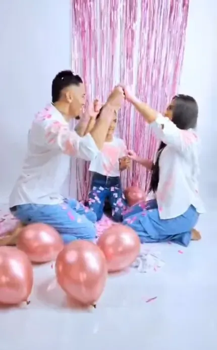 El momento en el que se enteran del sexo de su nueva hija.