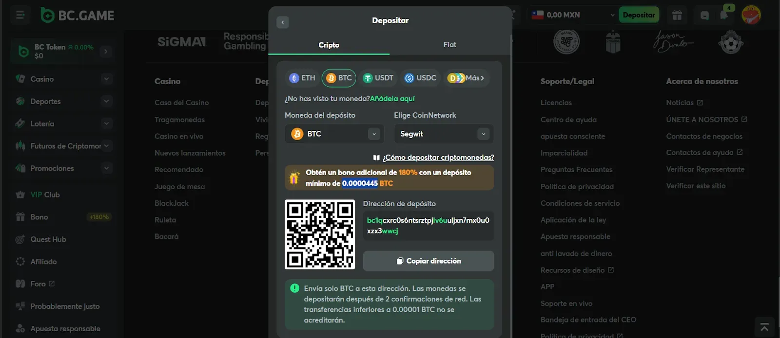 Casas de apuestas Bitcoin