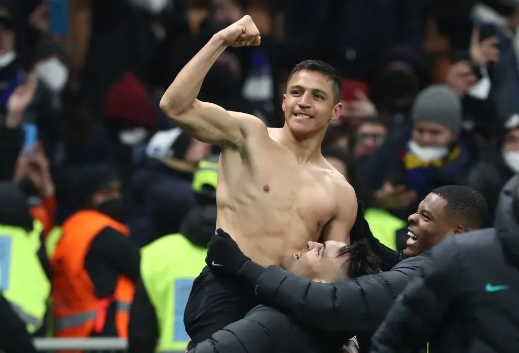 Alexis celebra un gol ante la Juventus en la Supercopa de Italia (Getty)