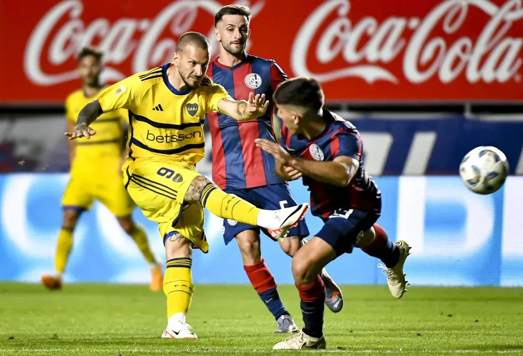 Darío Benedetto en el partido de Boca Juniors vs San Lorenzo. (Foto: Getty Images)