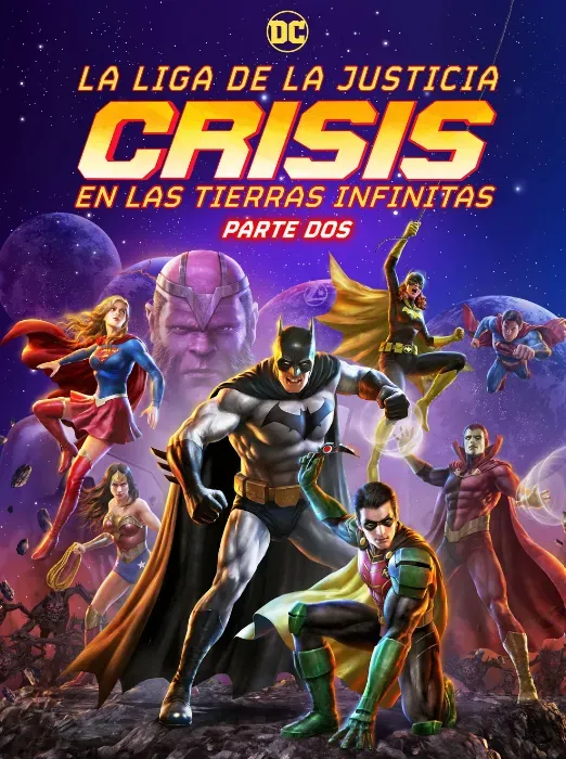 El poster promocional de la película animada ilustra a los héroes de DC ante la amenaza más grande que han enfrentado. Imagen: Doblaje.fandom.com.