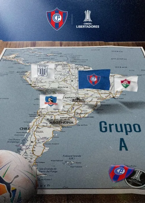 El polémico mapa de Cerro Porteño de cara a la Copa Libertadores 2024.