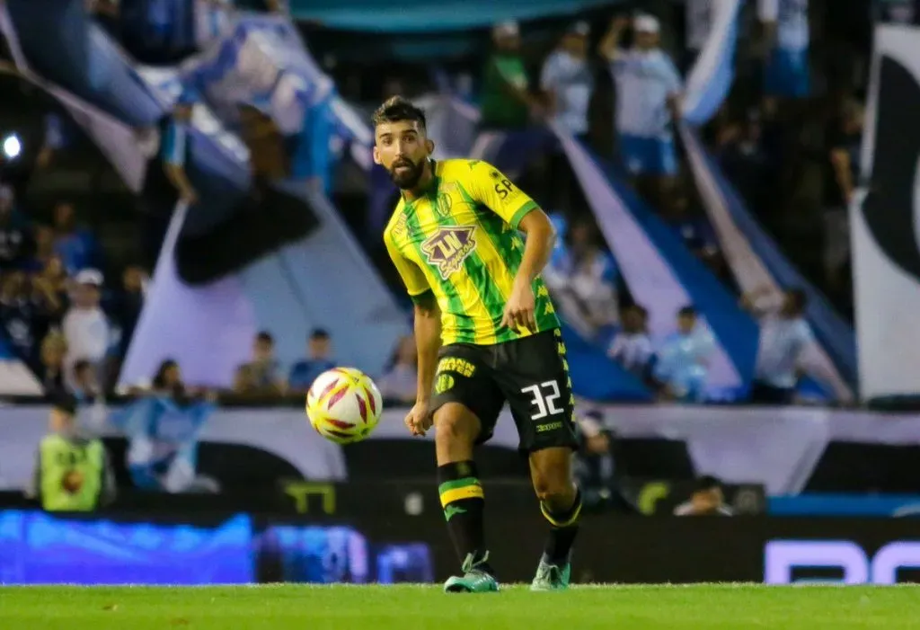 Emiliano Amor durante su paso por Aldosivi con Gustavo Álvarez (Marca Deportiva)