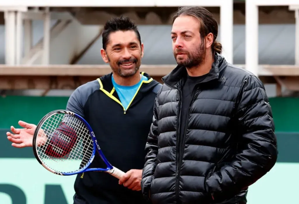 Nico Massú junto a su amigo Marcelo Ríos