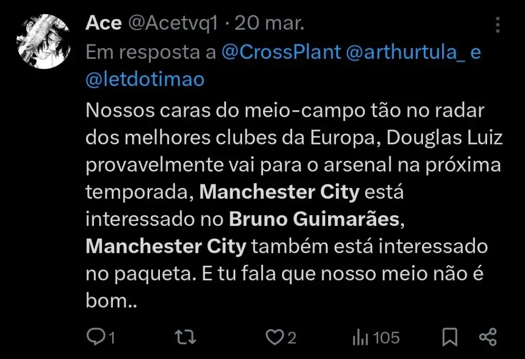 Repercussão via Twitter