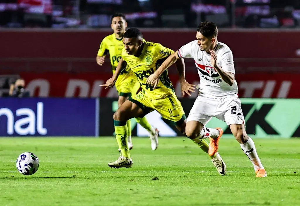 SP – SAO PAULO – 24/05/2025 – BRASILEIRO A 2025, SAO PAULO X MIRASSOL –  Pablo Maia jogador do Sao Paulo durante partida contra o Mirassol no estadio Morumbi pelo campeonato Brasileiro A 2025. Foto: Fabio Giannelli/AGIF