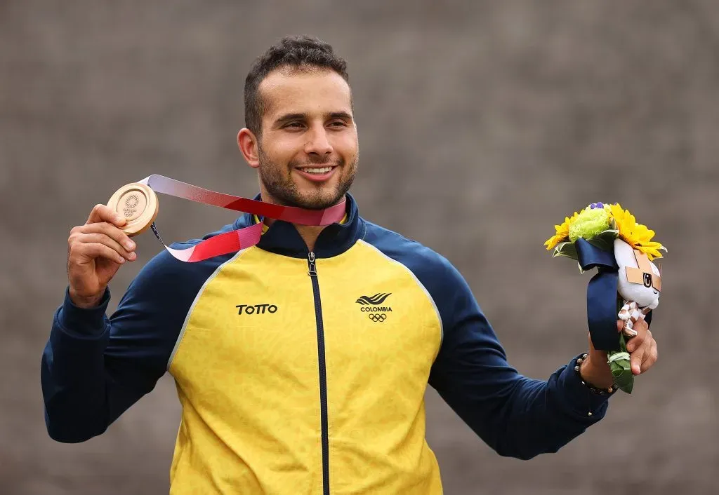 Carlos Ramírez fue medalla de bronce en BMX Racing en Tokio 2020. / IMAGO.