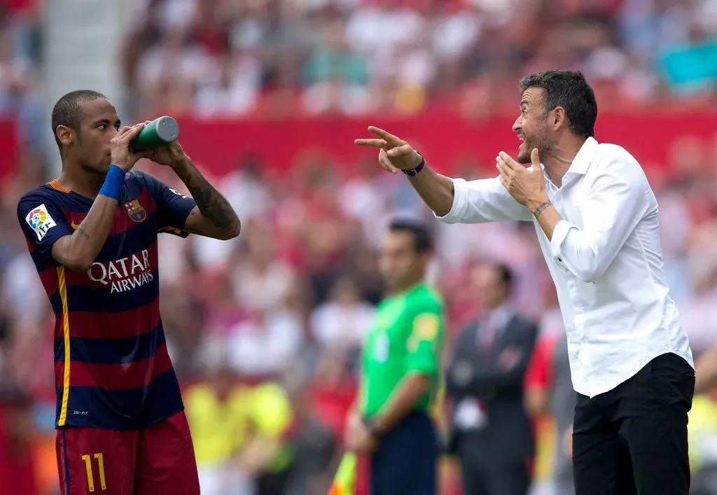 Luis Enrique ya conoce a Neymar de su etapa en el Barcelona. Getty Images.