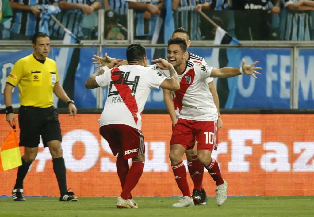 River lo dio vuelta ante Gremio de manera agónica y avnazó a la final de la Libertadores 2018, la cual terminaría ganando. (Foto: IMAGO).