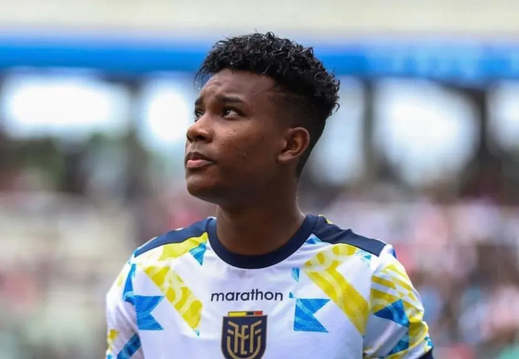 Óscar Zambrano con la selección de Ecuador sub 20. Foto: Getty.