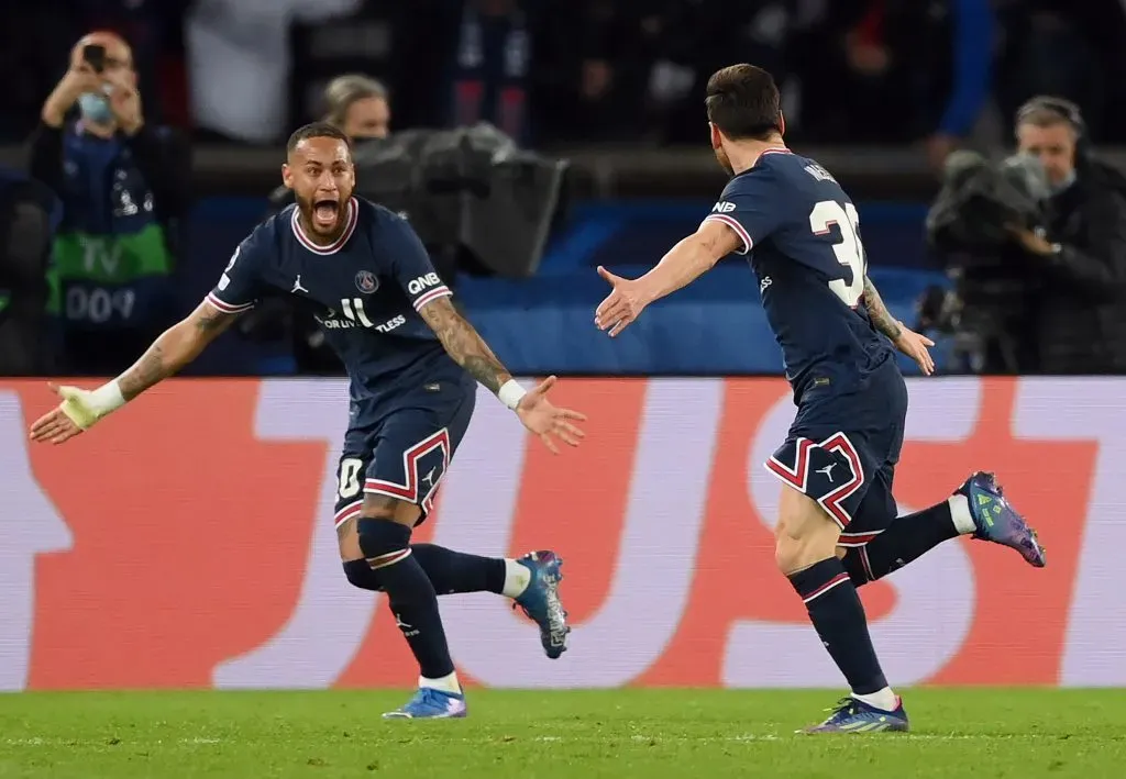 Así como les tocó vivir decepciones, Neymar y Lionel Messi también celebraron en el PSG. (Matthias Hangst/Getty Images)