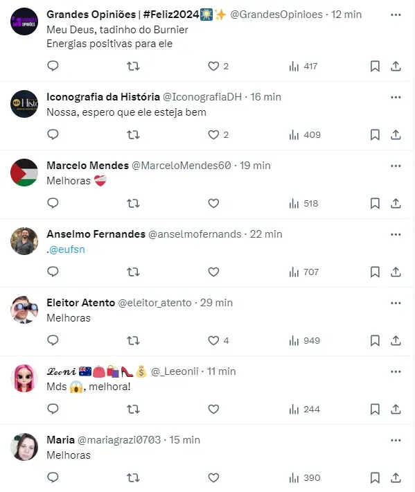 Internautas falam sobre José Roberto Burnier - Fonte: Twitter