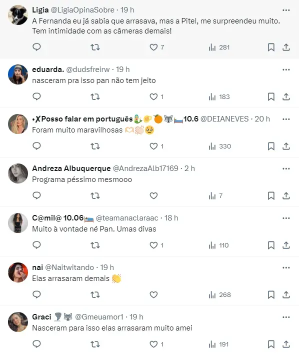 Internautas comentam sobre estreia de Fernanda e Pitel - Foto: Twitter