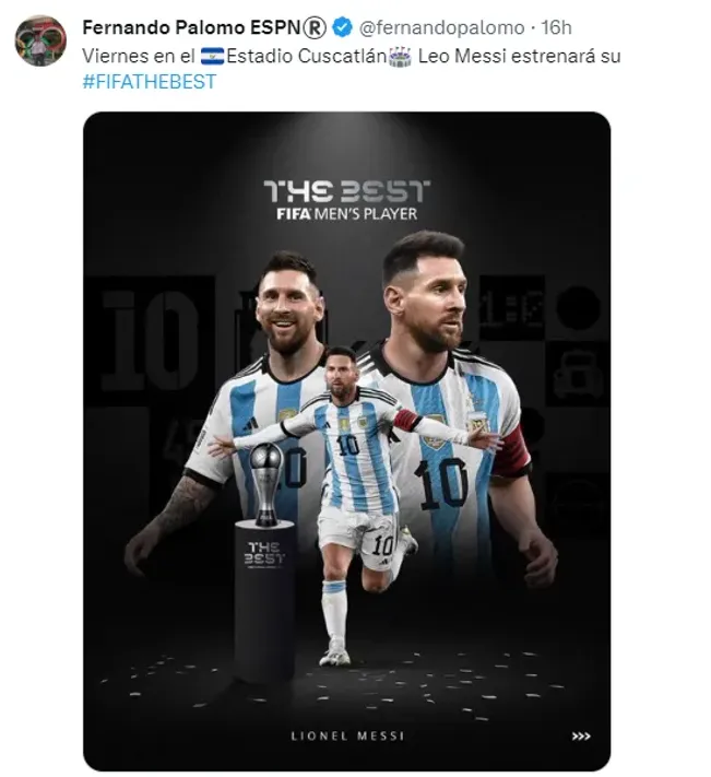 Lionel Messi se llevó el premio FIFA The Best.