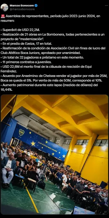 La asamblea de Boca.