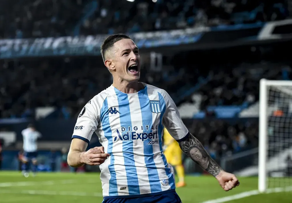 Aníbal Moreno festeja su gol ante Ñublense por Copa CONMEBOL Libertadores. (Foto: Getty).
