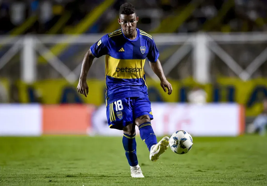 Frank Fabra em ação pelo Boca Juniors. (Photo by Marcelo Endelli/Getty Images)