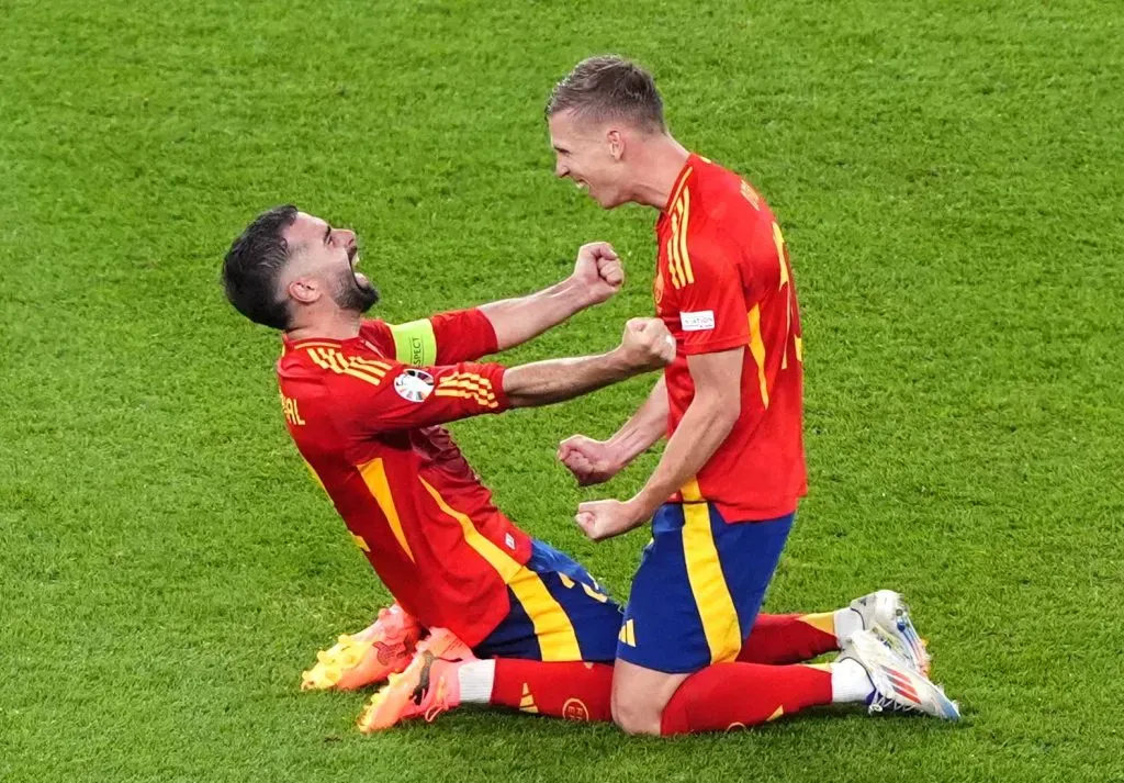 La celebración de los jugadores españoles tras el título obtenido en Berlín.