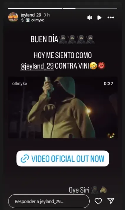 Jeyland Mitchell en su cuenta de IG