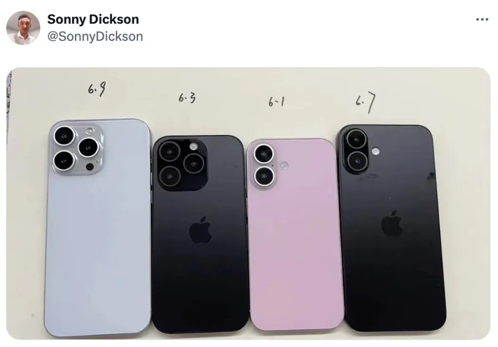 Filtración iPhone 16 Pro Max, iPhone 16 Pro, iPhone 16 y iPhone 16 Plus – Sonny Dickson