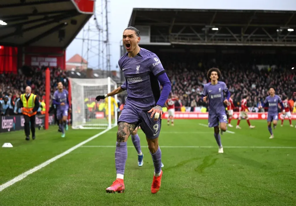 Darwin Nunez pelo Liverpool. (Photo by Shaun Botterill/Getty Images)