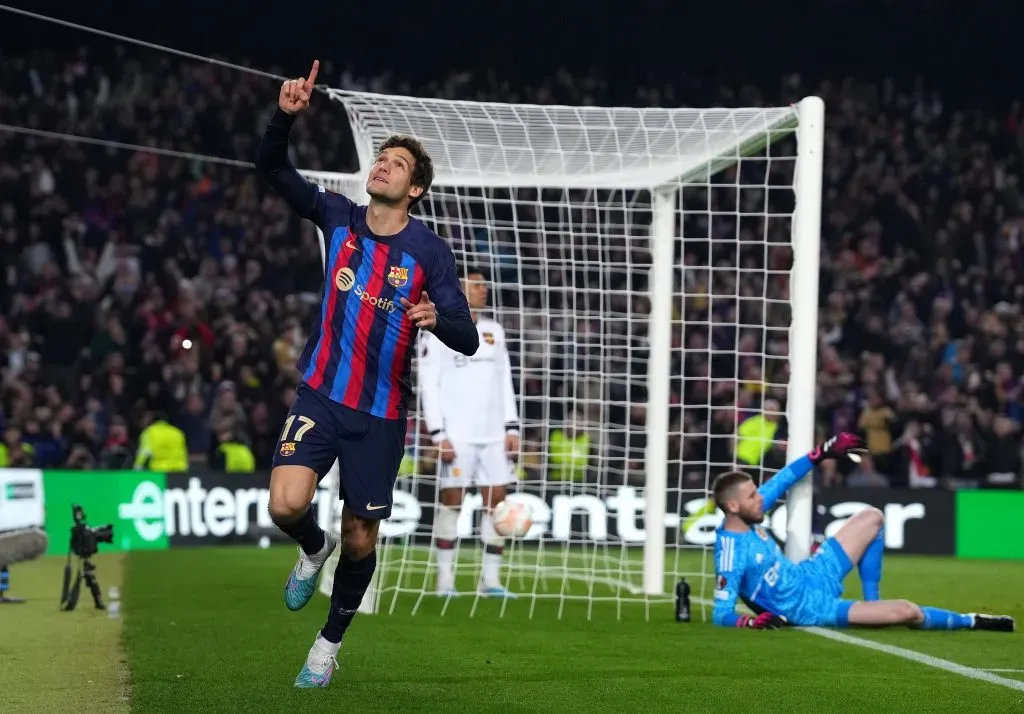 Marcos Alonso of FC Barcelona  (Photo by Alex Caparros/Getty Images)