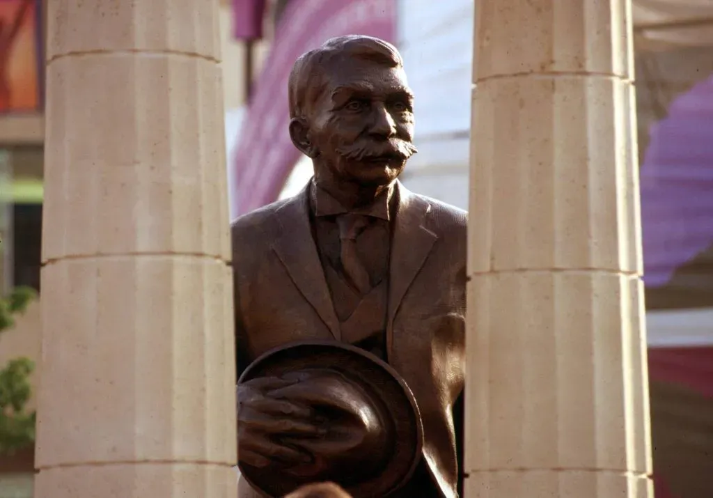 La estatua del Barón de Coubertin en Atlanta. (Foto: Imago)