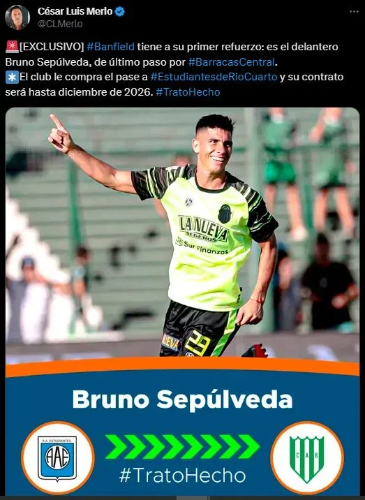 Bruno Sepúlveda y su futuro deportivo lejos de Universitario. (Foto: Twitter).
