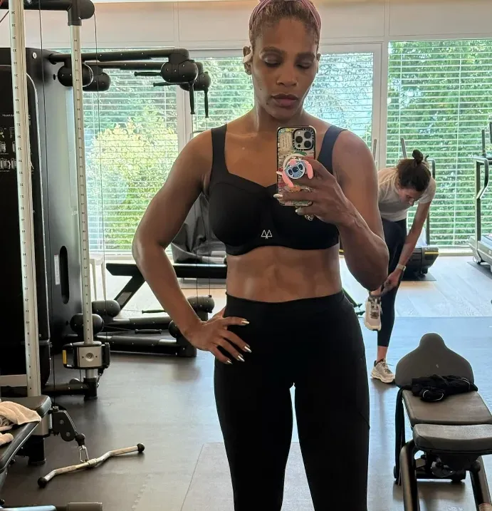 Serena Williams se entrena bastante
