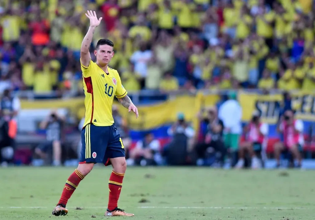 James Rodíguez pela Seleção Colombiana. Foto: Gabriel Aponte/Getty Images