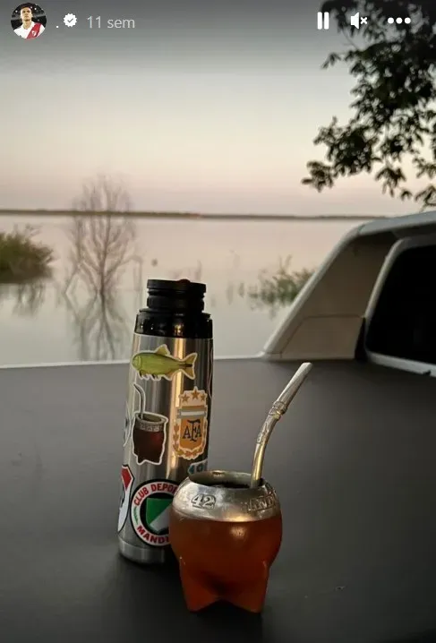 El escudo de Mandiyú en el termo de Andrés Herrera.