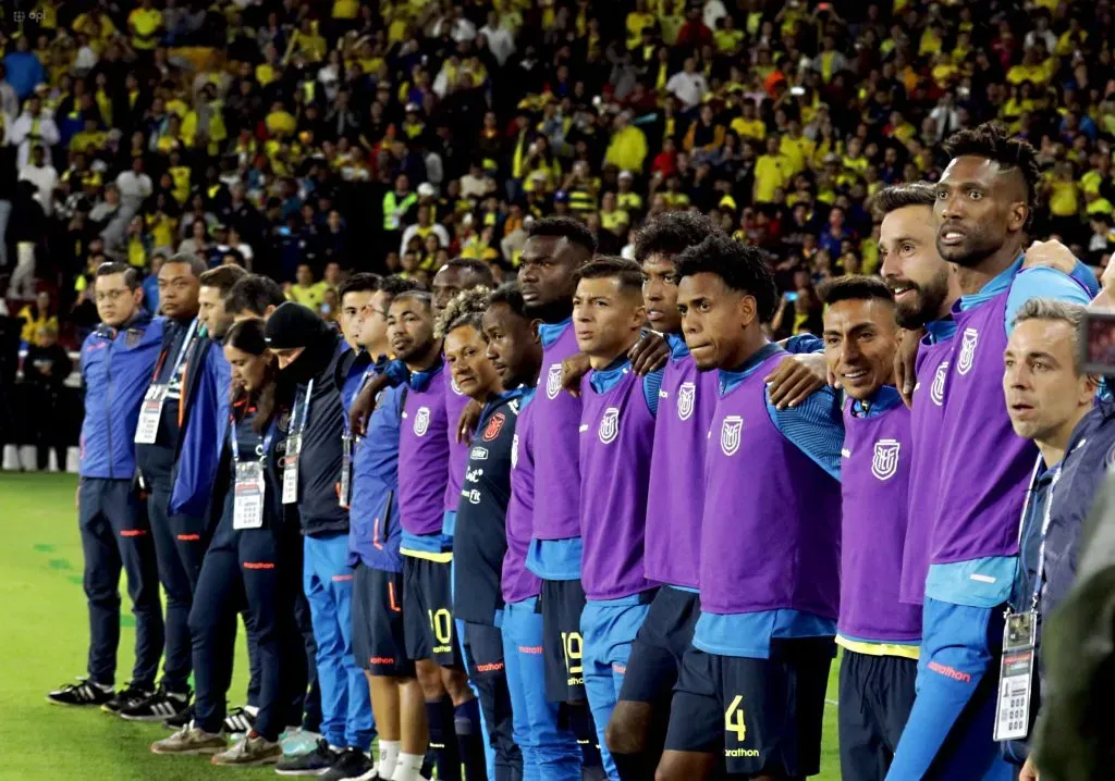 Yeboah Zamora estuvo en el banco de suplentes en el partido de Ecuador ante Colombia. (FOTO: API)
