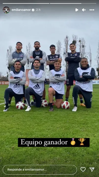 El mensaje de Emiliano Amor en Colo Colo. Foto: Instagram.